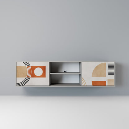 SPACE AROUND Mobile TV a 2 Ante in Finitura Grigia