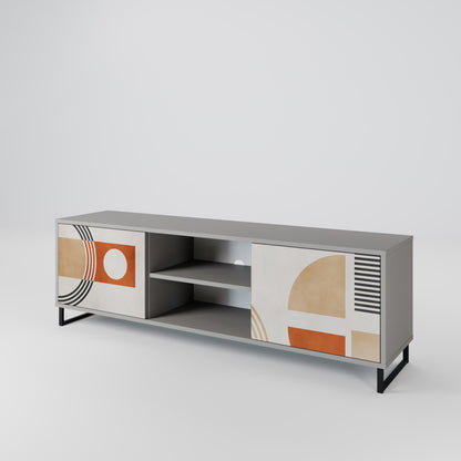 SPACE AROUND Mobile TV a 2 Ante in Finitura Grigia