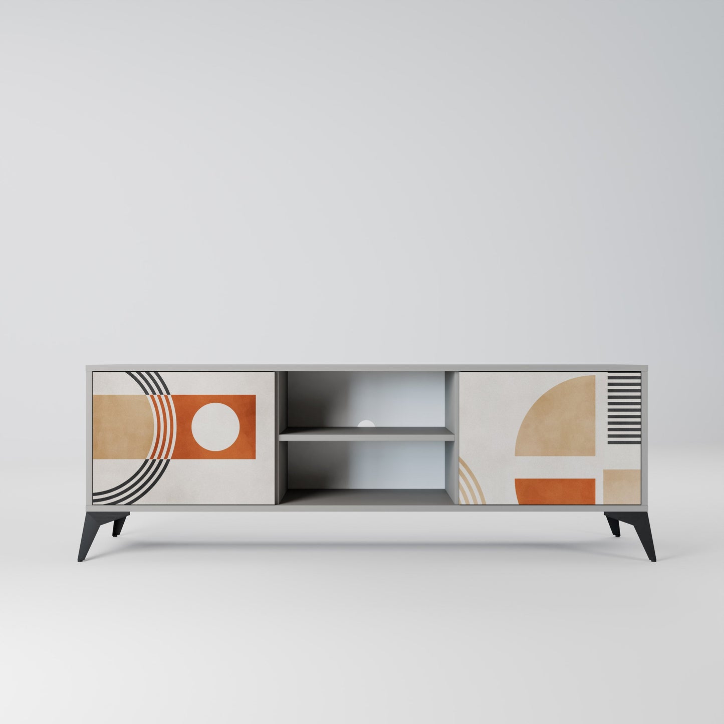 SPACE AROUND Mobile TV a 2 Ante in Finitura Grigia