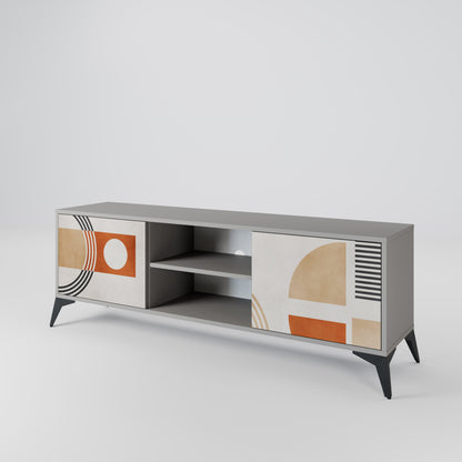 SPACE AROUND Mobile TV a 2 Ante in Finitura Grigia