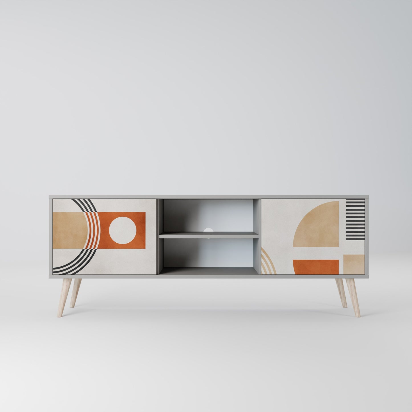 SPACE AROUND Mobile TV a 2 Ante in Finitura Grigia