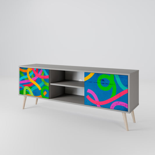 STREAMER TANGLE Mobile TV a 2 Ante in Finitura Grigia