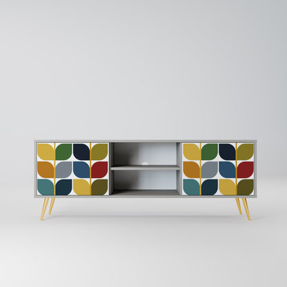 WEIGHTLESS HOURS 2-Door TV Stand in Grey Finish