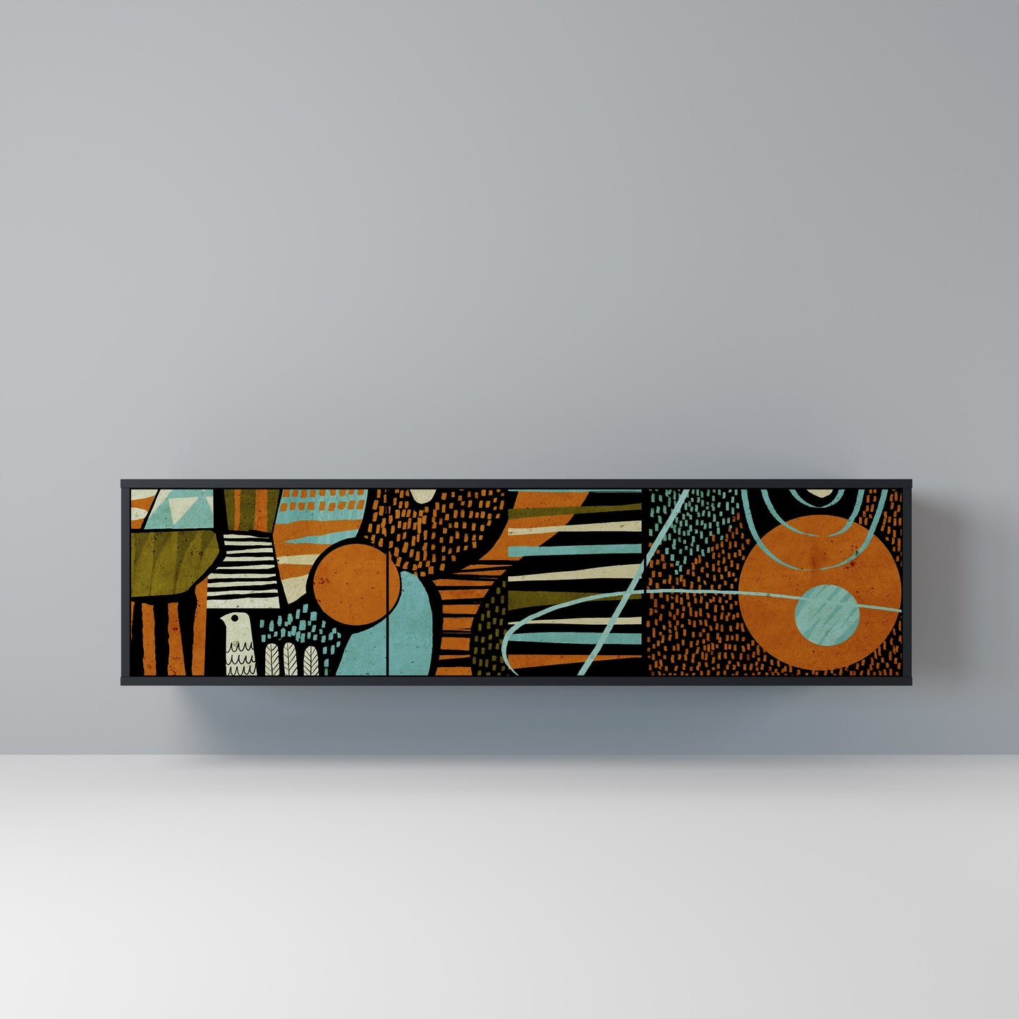 GEODE GLIMMER Mobile TV a 3 Ante in Finitura Nera