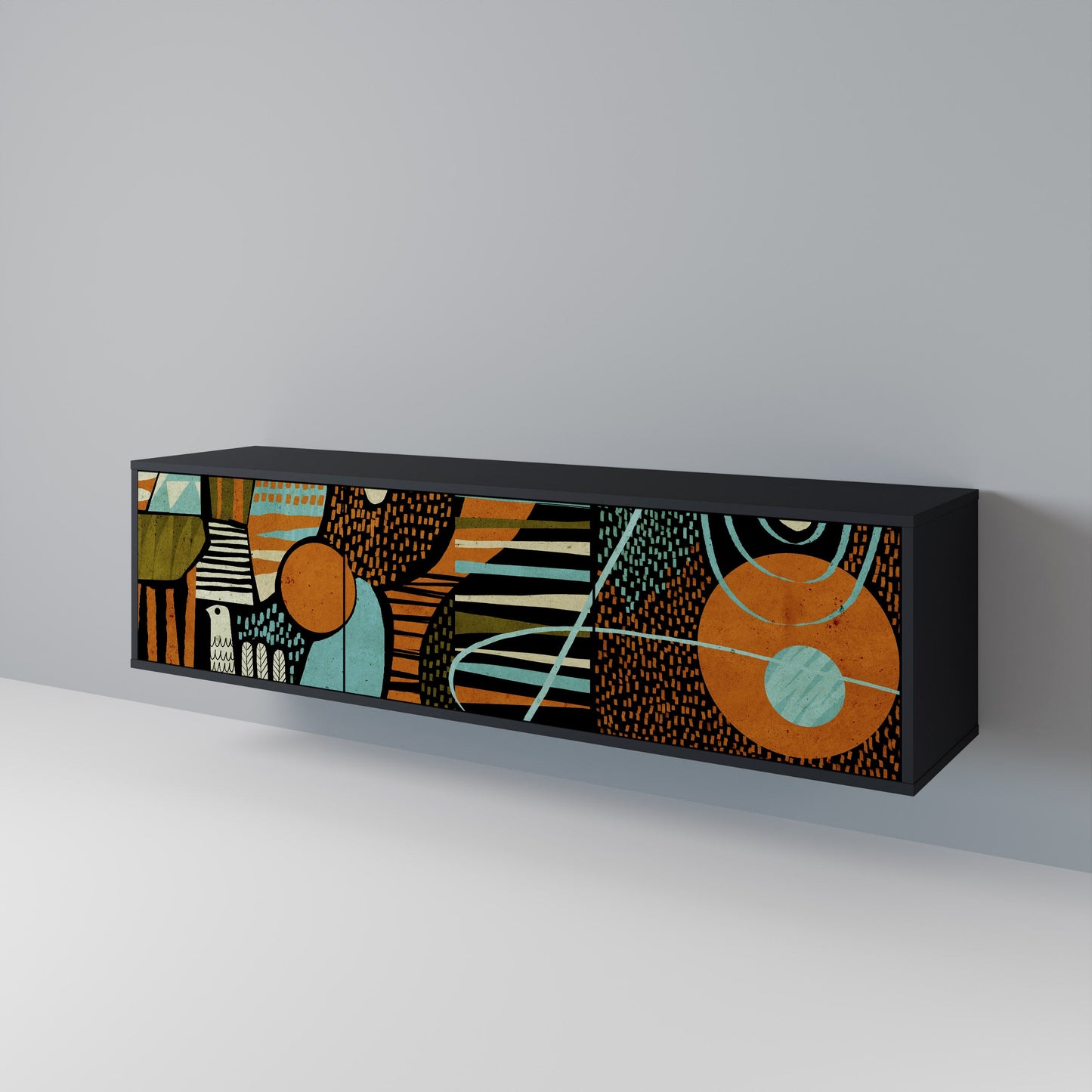 GEODE GLIMMER Mobile TV a 3 Ante in Finitura Nera