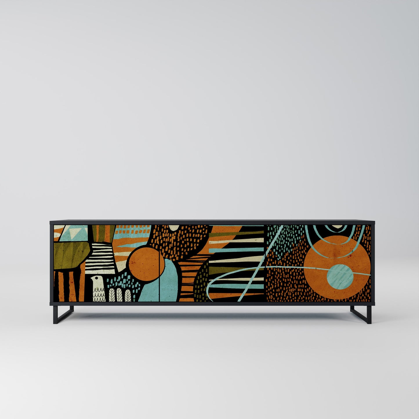 GEODE GLIMMER Mobile TV a 3 Ante in Finitura Nera