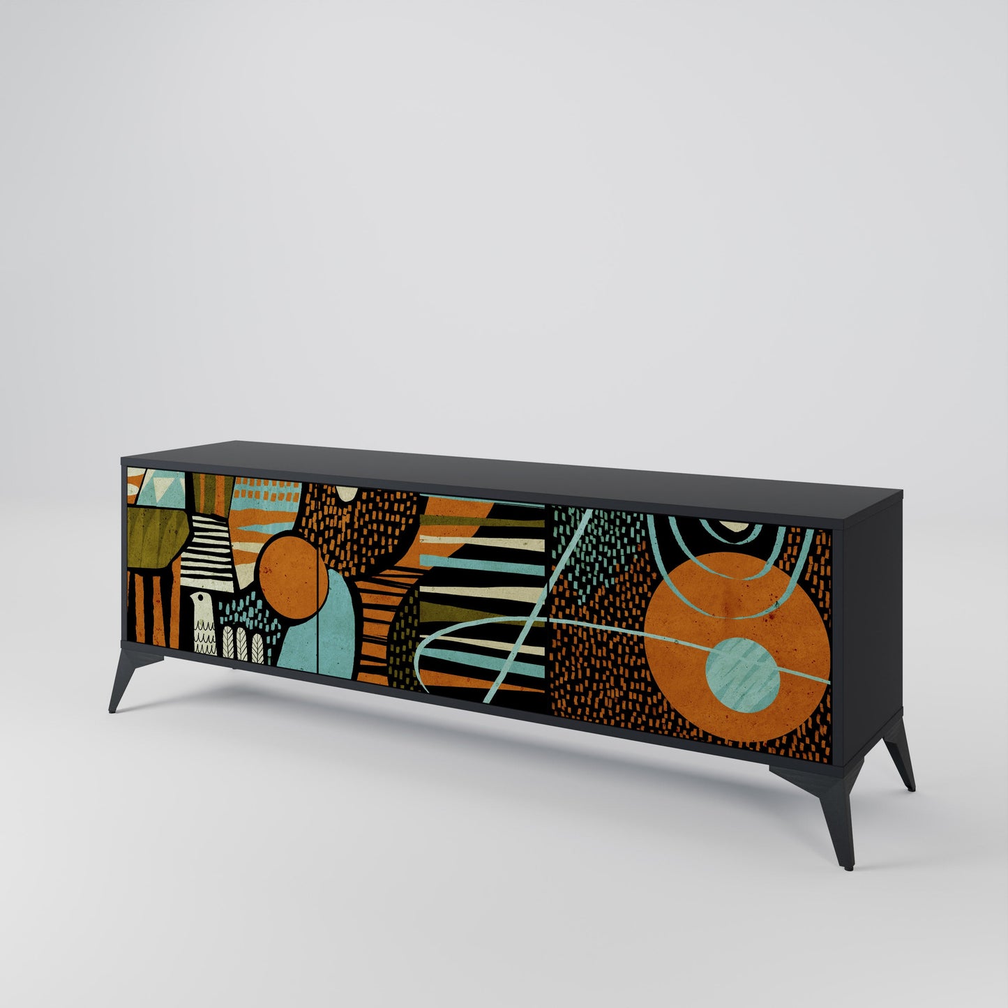 GEODE GLIMMER Mobile TV a 3 Ante in Finitura Nera