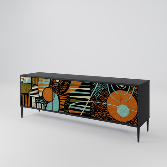 GEODE GLIMMER Mobile TV a 3 Ante in Finitura Nera