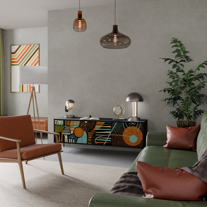 GEODE GLIMMER Mobile TV a 3 Ante in Finitura Nera