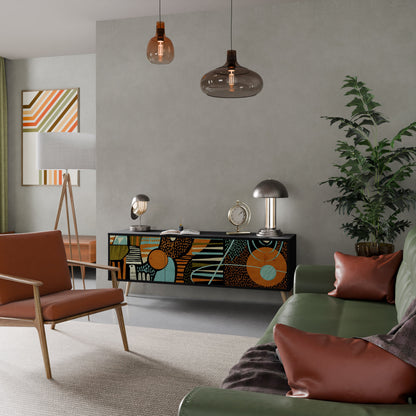 GEODE GLIMMER Mobile TV a 3 Ante in Finitura Nera