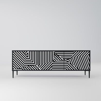 ILLUSIONARY LATTICE Mobile TV a 3 Ante in Finitura Nera