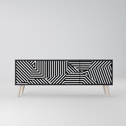 ILLUSIONARY LATTICE Mobile TV a 3 Ante in Finitura Nera