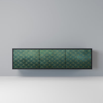 TESSELATED GREENERY Mobile TV a 3 Ante in Finitura Nera