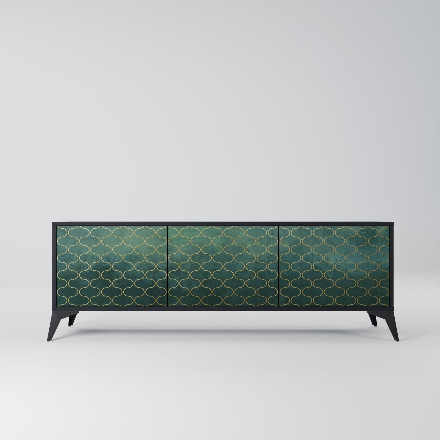 TESSELATED GREENERY Mobile TV a 3 Ante in Finitura Nera