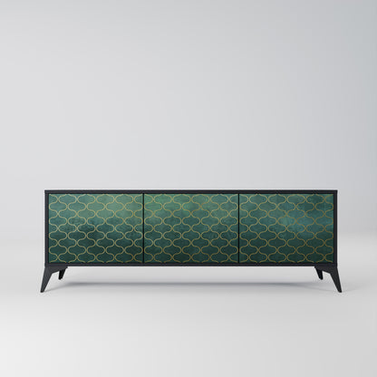 TESSELATED GREENERY Mobile TV a 3 Ante in Finitura Nera