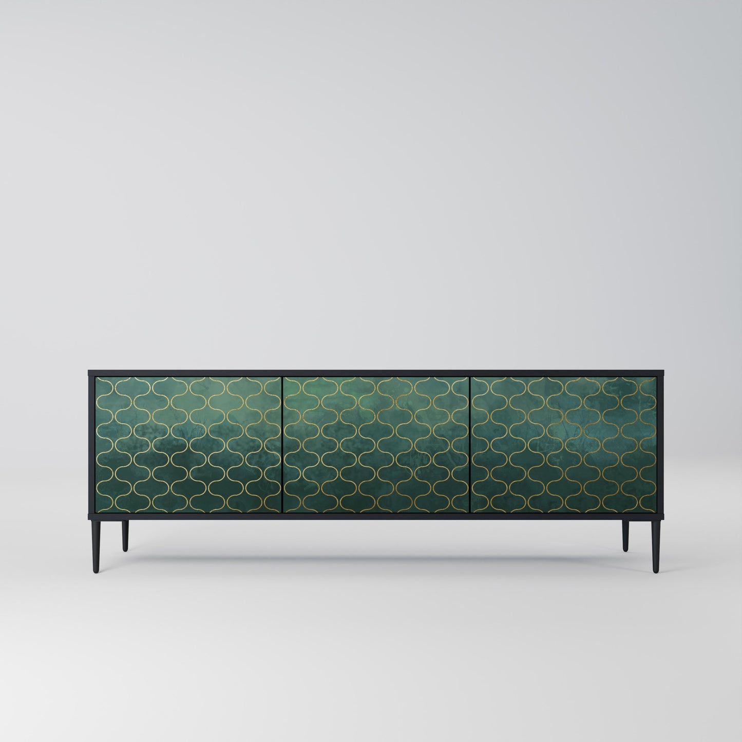 TESSELATED GREENERY Mobile TV a 3 Ante in Finitura Nera