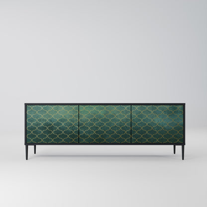 TESSELATED GREENERY Mobile TV a 3 Ante in Finitura Nera