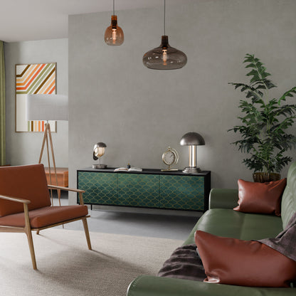 TESSELATED GREENERY Mobile TV a 3 Ante in Finitura Nera