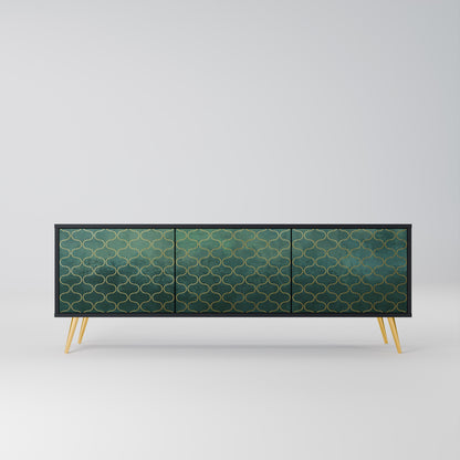 TESSELATED GREENERY Mobile TV a 3 Ante in Finitura Nera