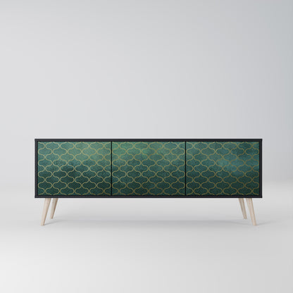 TESSELATED GREENERY Mobile TV a 3 Ante in Finitura Nera