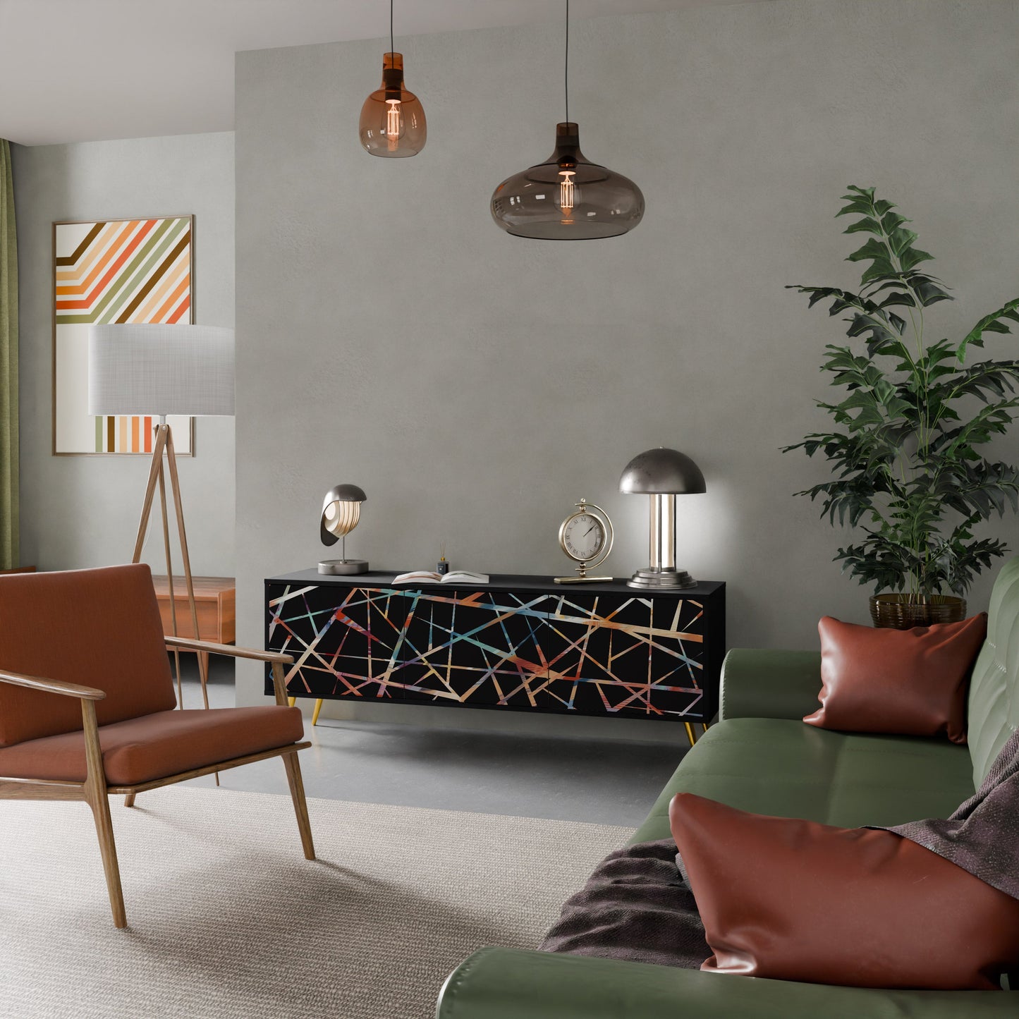 POLYGON VERVE Mobile TV a 3 Ante in Finitura Nera