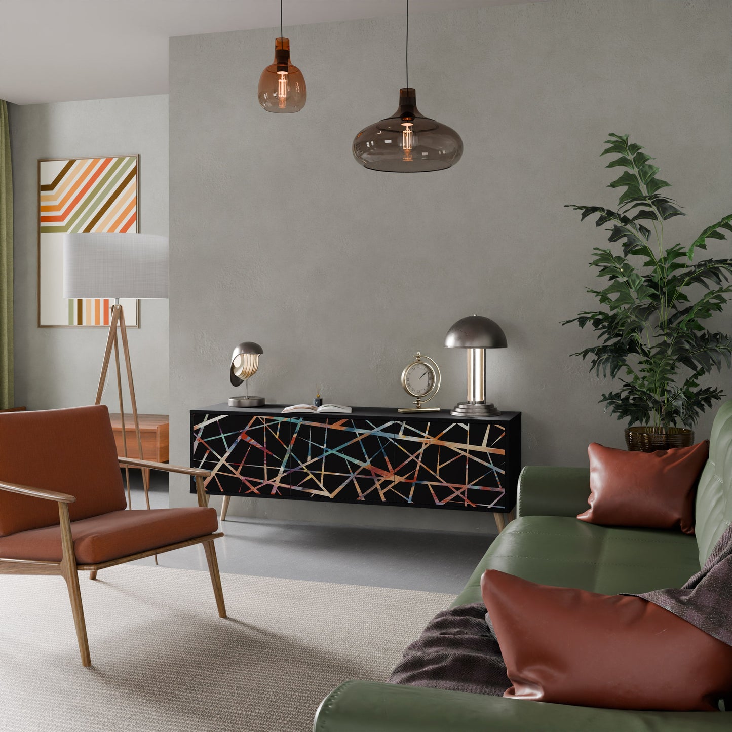 POLYGON VERVE Mobile TV a 3 Ante in Finitura Nera