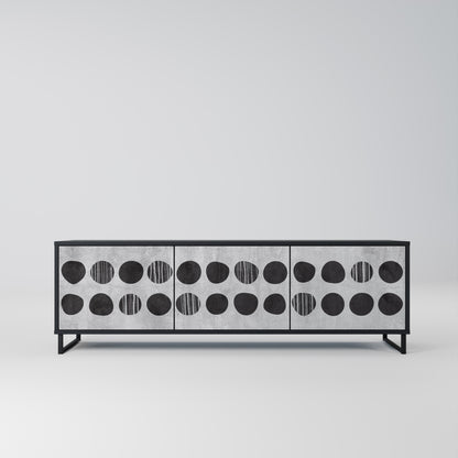 GHOSTLY GRADIENTS Mobile TV a 3 Ante in Finitura Nera