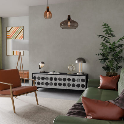 GHOSTLY GRADIENTS Mobile TV a 3 Ante in Finitura Nera