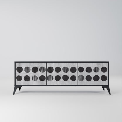 GHOSTLY GRADIENTS Mobile TV a 3 Ante in Finitura Nera