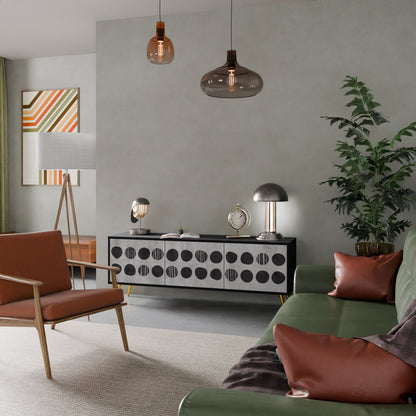 GHOSTLY GRADIENTS Mobile TV a 3 Ante in Finitura Nera