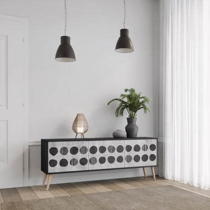 GHOSTLY GRADIENTS Mobile TV a 3 Ante in Finitura Nera