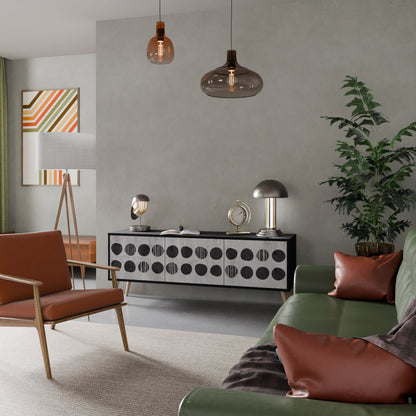 GHOSTLY GRADIENTS Mobile TV a 3 Ante in Finitura Nera