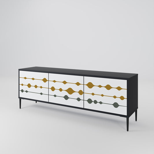 VIVID TONE Mobile TV a 3 Ante in Finitura Nera