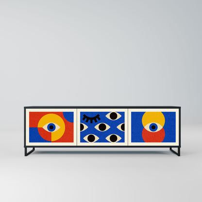 GEOMETRIC EYES Mobile TV a 3 Ante in Finitura Nera