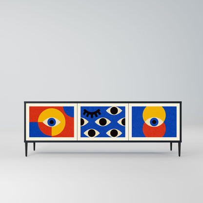 GEOMETRIC EYES Mobile TV a 3 Ante in Finitura Nera