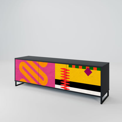 VIVID ART Mobile TV a 3 Ante in Finitura Nera