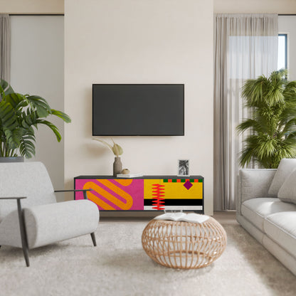 VIVID ART Mobile TV a 3 Ante in Finitura Nera