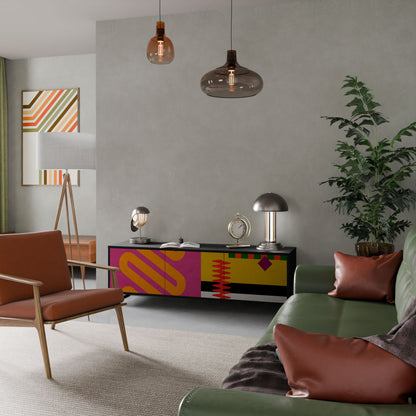 VIVID ART Mobile TV a 3 Ante in Finitura Nera