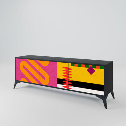 VIVID ART Mobile TV a 3 Ante in Finitura Nera