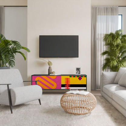 VIVID ART Mobile TV a 3 Ante in Finitura Nera