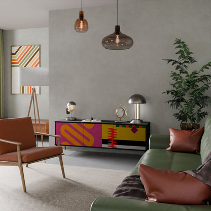 VIVID ART Mobile TV a 3 Ante in Finitura Nera