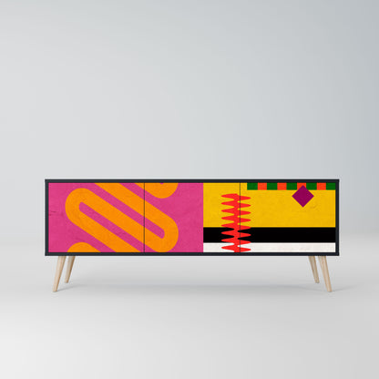 VIVID ART Mobile TV a 3 Ante in Finitura Nera