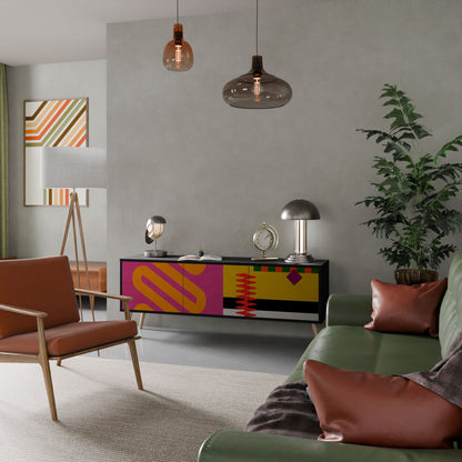 VIVID ART Mobile TV a 3 Ante in Finitura Nera