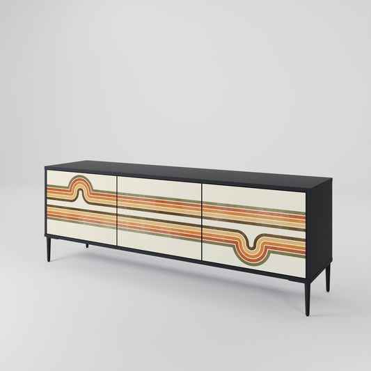 EXCEPTIONAL STREAM Mobile TV a 3 Ante in Finitura Nera