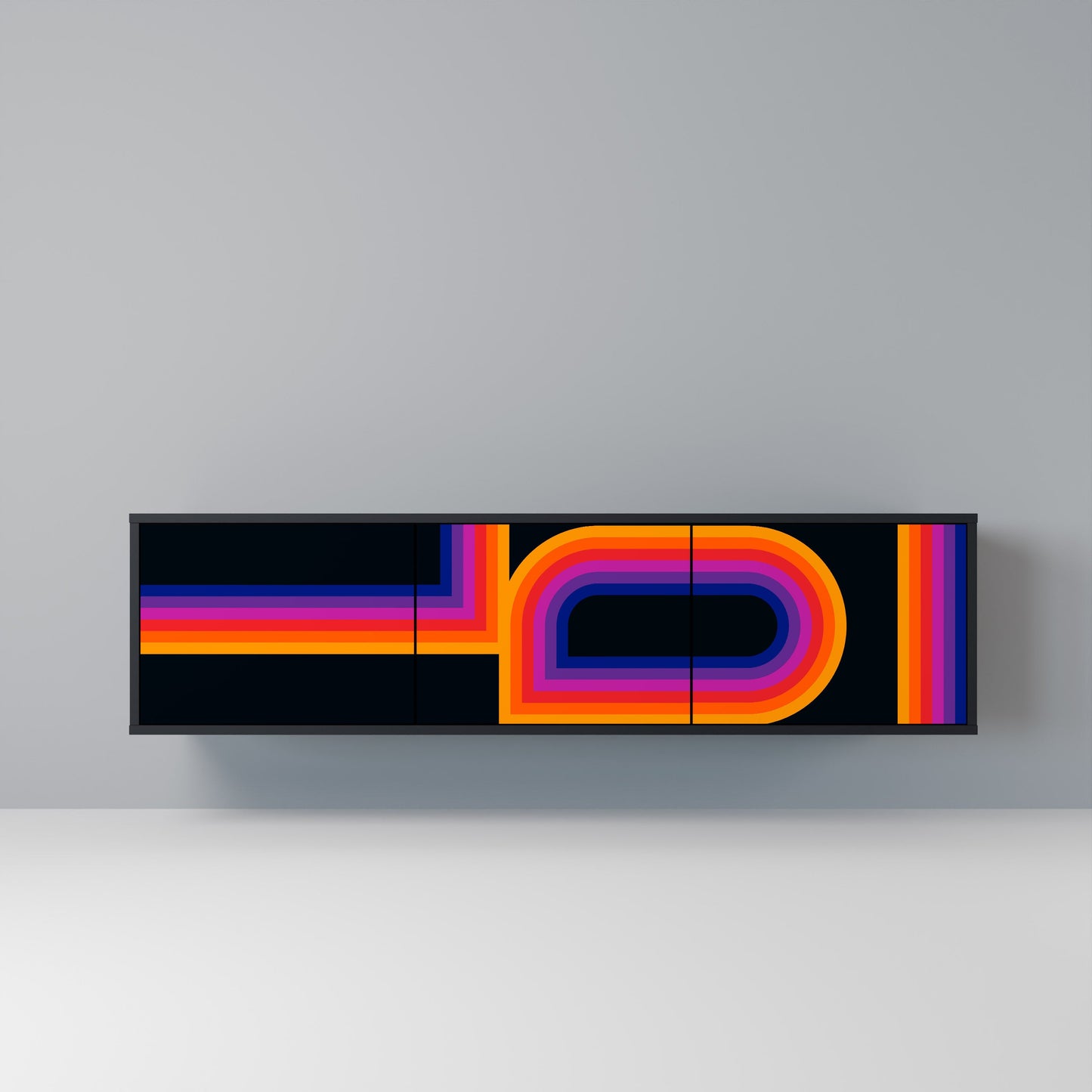 BLINDED BY THE LIGHTS Mobile TV a 3 Ante in Finitura Nera