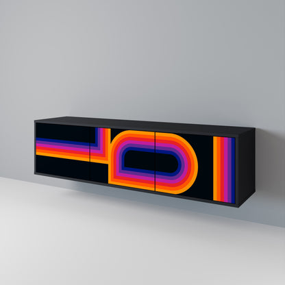 BLINDED BY THE LIGHTS Mobile TV a 3 Ante in Finitura Nera