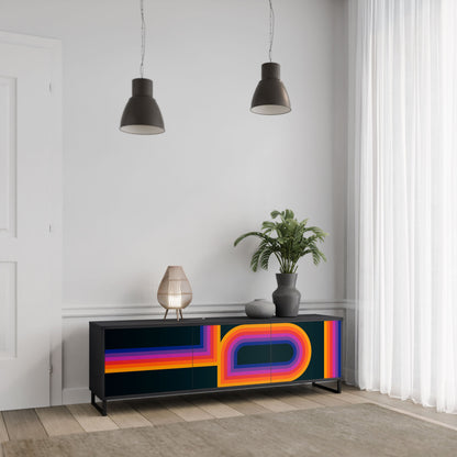 BLINDED BY THE LIGHTS Mobile TV a 3 Ante in Finitura Nera