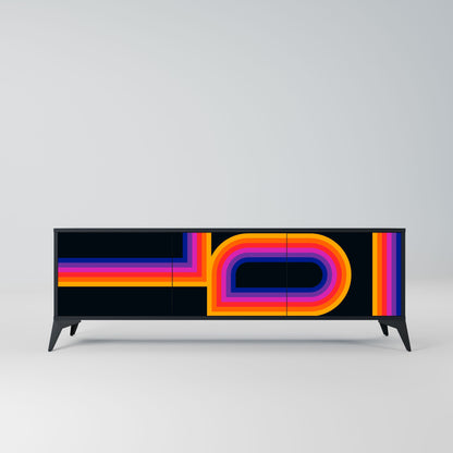 BLINDED BY THE LIGHTS Mobile TV a 3 Ante in Finitura Nera