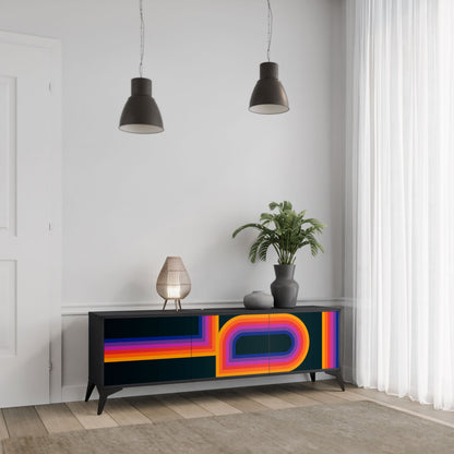 BLINDED BY THE LIGHTS Mobile TV a 3 Ante in Finitura Nera