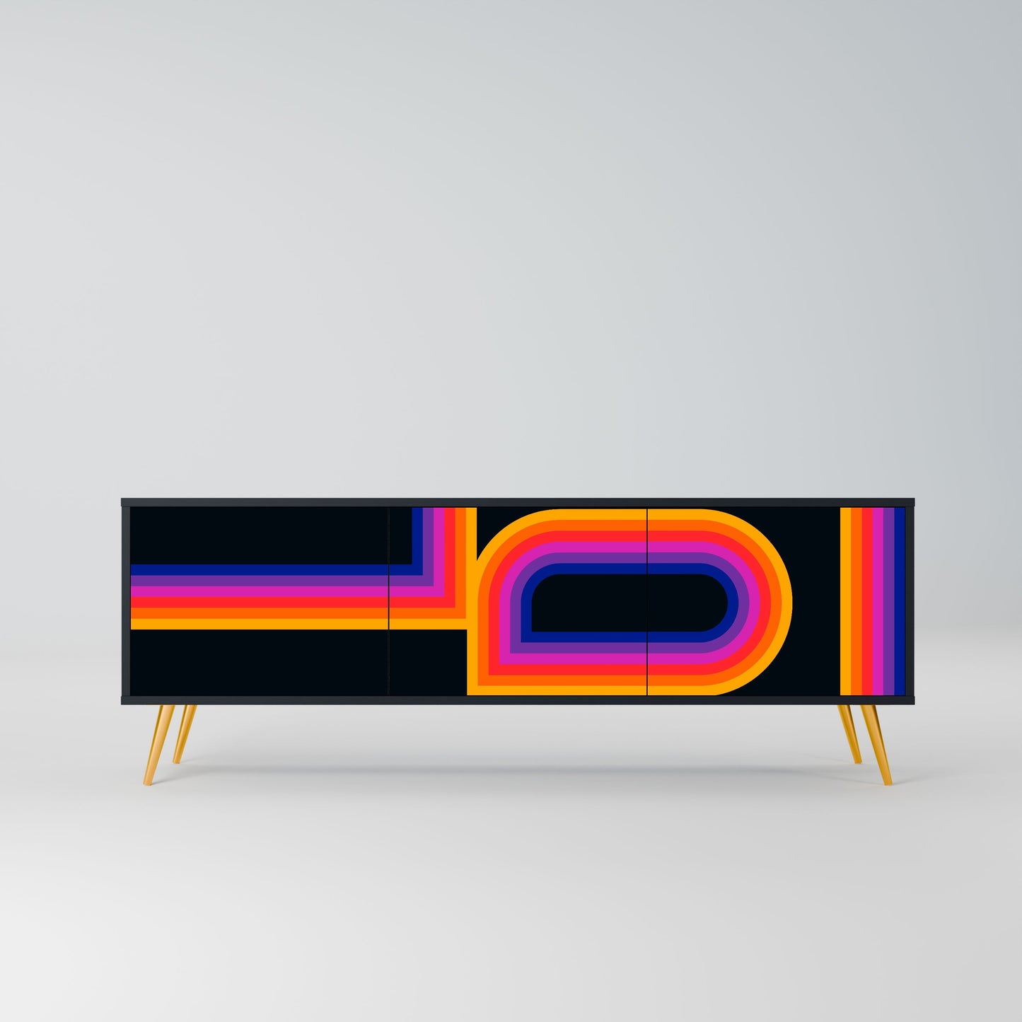 BLINDED BY THE LIGHTS Mobile TV a 3 Ante in Finitura Nera